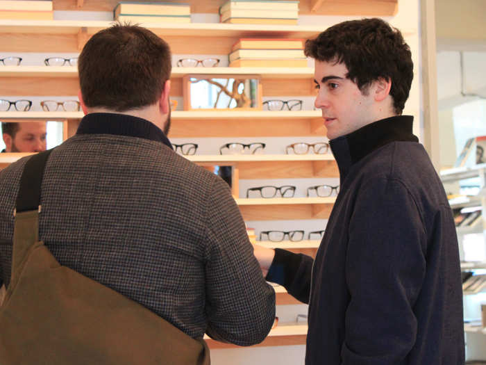 Everyone there was talking and trying on glasses with friends — it was a very social experience.