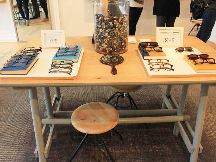 This table showcased Warby Parker