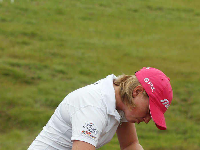 At the 2009 Navistar LPGA Classic Taylor Leon did play with one of the Navistar trucks