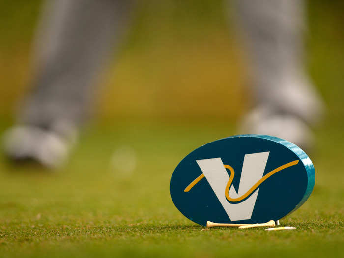 Sometimes it is just a simple logo like this one at the 2012 Valero Texas Open