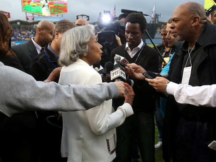 But the star of the night was Rachel Robinson, Jackie