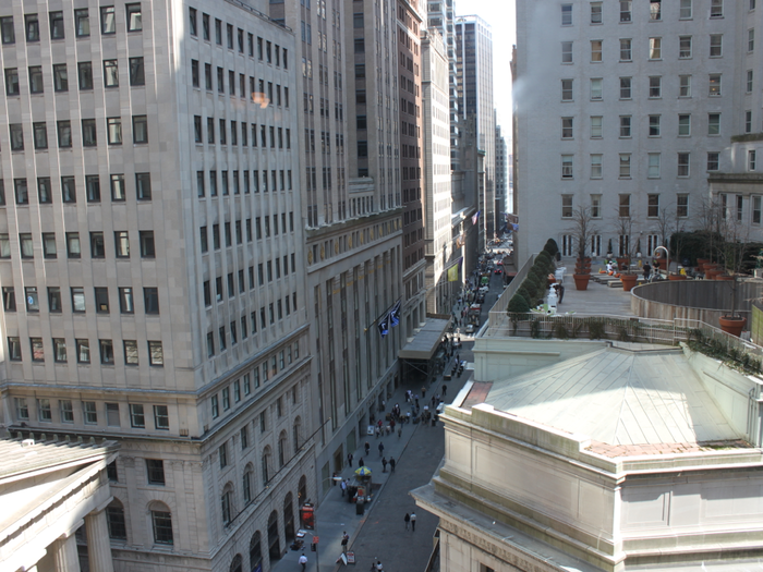 Check out the view of Wall Street!