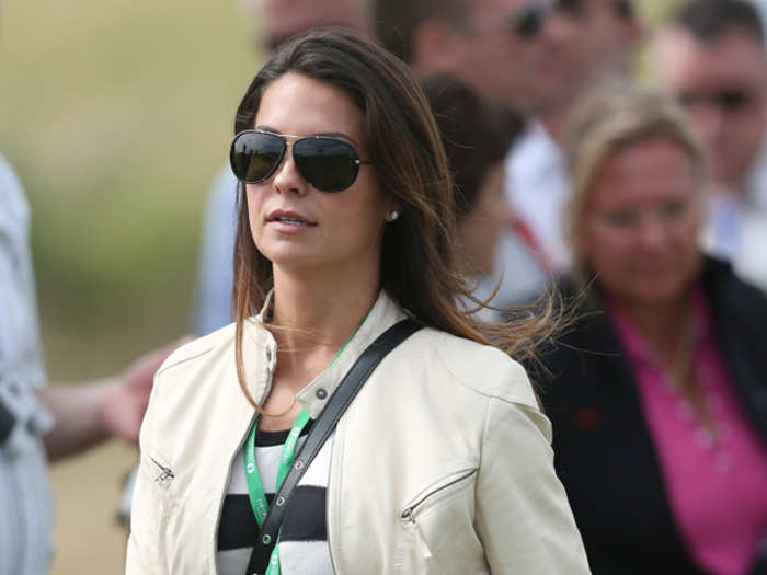 Kristin, photographed here at the Open Championship, has an interior design business