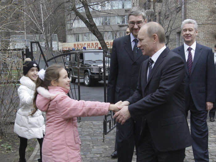 ... greeting them in the street ...