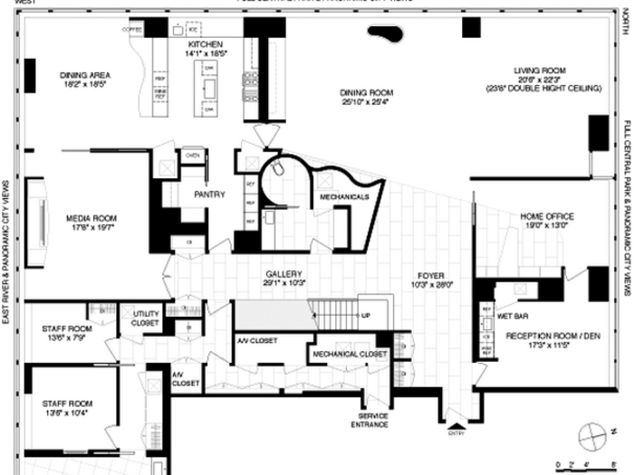 The floor plan for the lower level...