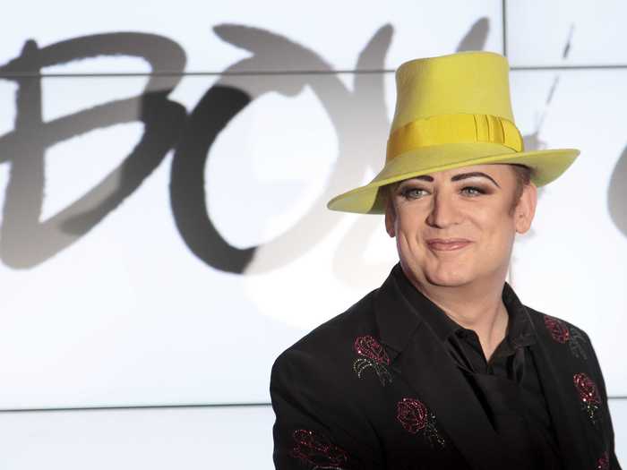 English pop singer Boy George has a colorful collection of hats now ...