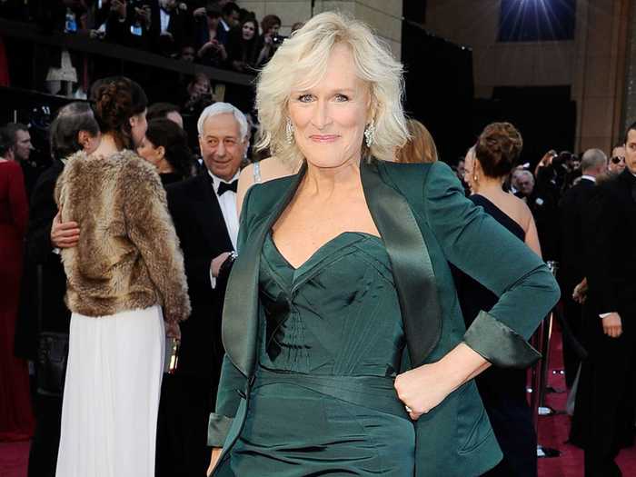 Glenn Close also grew up with very curly hair.