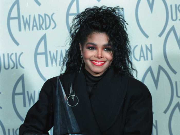 During the release of 1986 album "Control," she had serious curls on display. Here, she won an award for her song, "Nasty" in 1987.