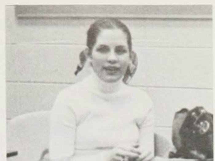 Future Congresswoman Michele Bachmann at Anoka High School in Minnesota, where she was, shockingly, a Democrat.