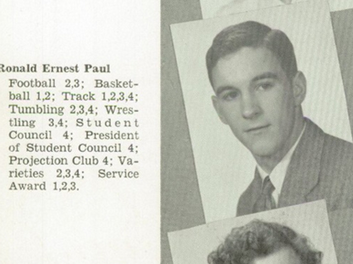 Ron Paul was an active student at Dormont High School in Pittsburgh.