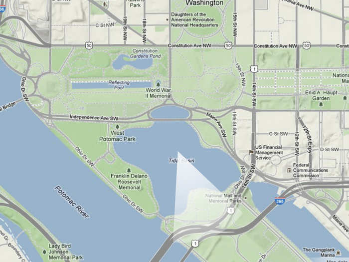 A map of Jefferson Memorial today.