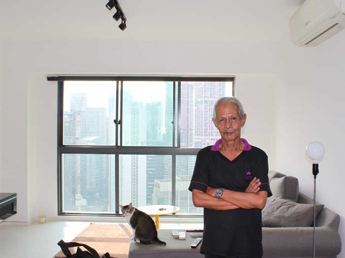 We met a 73-year-old resident named Rahman, who showed us his three-bedroom, two-bathroom apartment on the 41st floor.