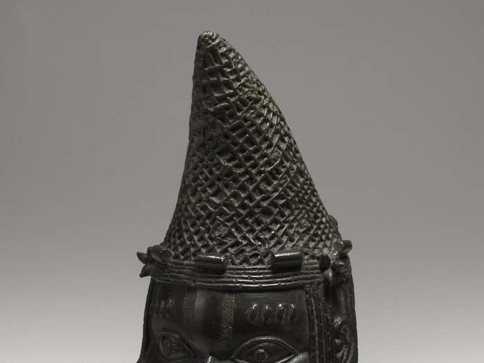 Head of a Queen Mother (Iyoba) from Nigeria (1750–1800). "This beautiful Benin sculpture of the head of a Queen Mother (Iyoba) from the 18th century is such a strong example of the aesthetic influence African art has had on artists everywhere. Being able to be inspired by artists and cultures of all time periods is what makes the Met one of the most extraordinary institutions in the world."