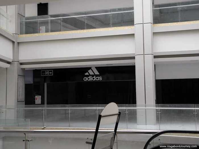 ... a ghost Adidas store ...