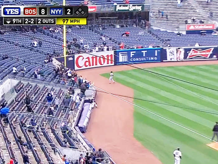 By the ninth inning in Yankee Stadium, with the Sox up 8-2, there were plenty of good seats available