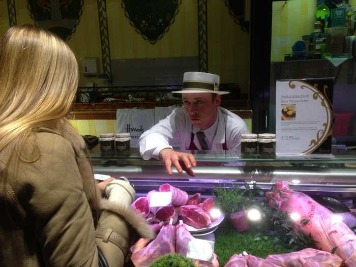 The counters are manned by sharp-looking gents and ladies in porkpie hats.