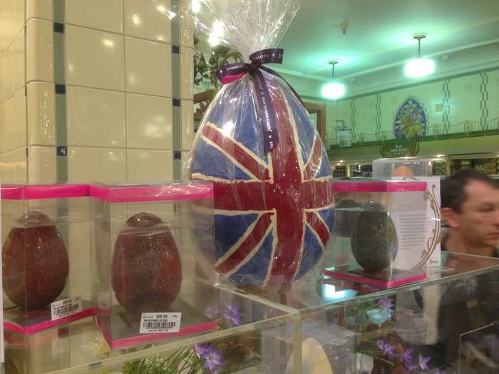 Huge Union Jack eggs (two feet high)