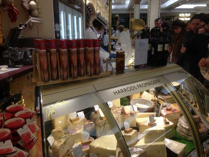 In the next hall is the Harrods Fromagerie.