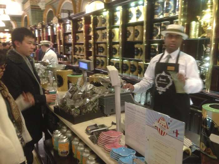 The dudes in hats selling tea don