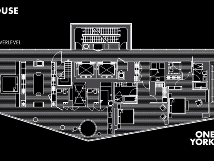 The floor plan for the lower level.