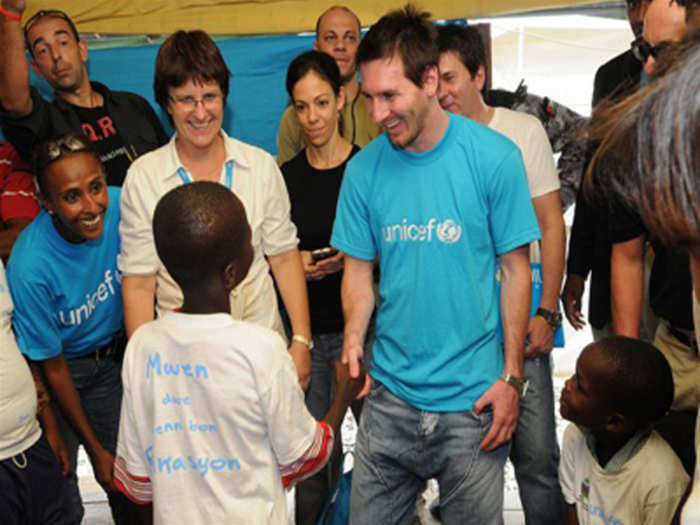 Messi is passionate about giving back.