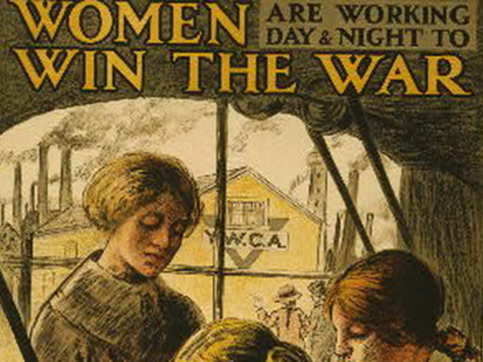 During WWI women took on heavy industry and public service jobs, expanding their roles in society.