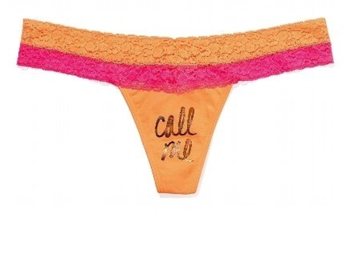 This thong, which has received a lot of criticism, reads "call me."