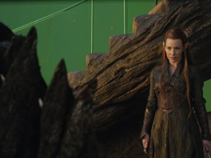 We see Evangeline Lilly ("Lost") as the elf Tauriel who isn