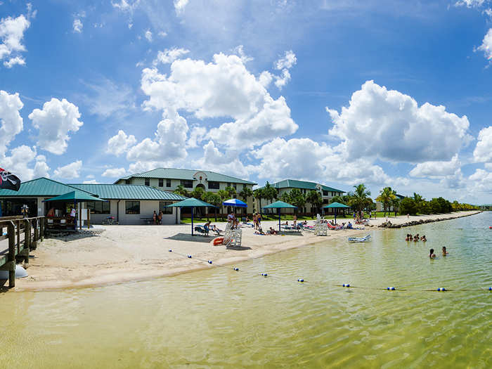 Student housing is right on the beach