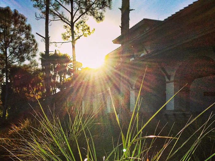 Campus at sunrise