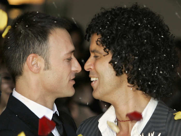 Spain legalized gay marriage by a close margin in 2005.