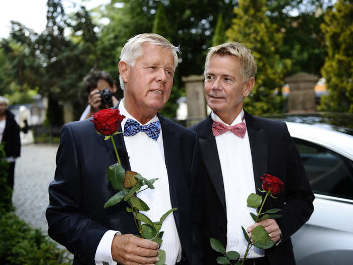 Denmark legalized gay marriage in 2012, but has recognized same-sex domestic partnerships since 1989 (the first country in the world to do so).