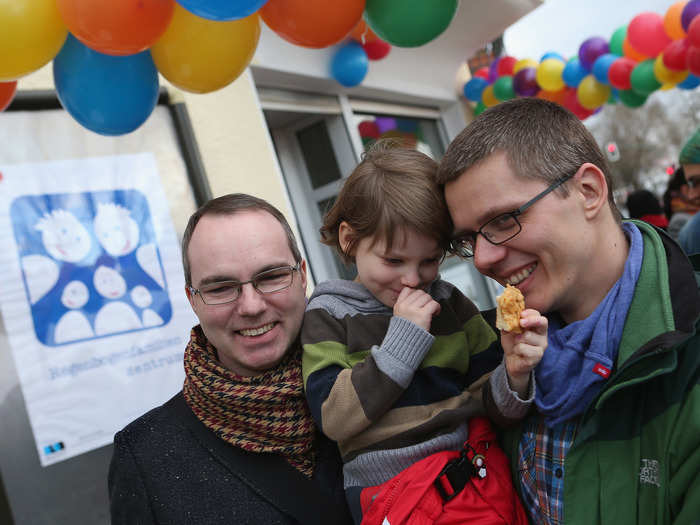 The German parliament is currently debating whether gay couples in a legal partnership should have the same full rights as heterosexual married couples.