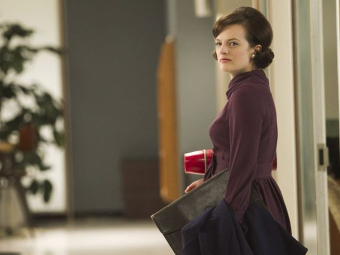 Elisabeth Moss plays hardworking Peggy Olson.