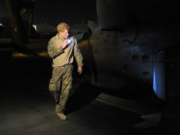 Prince Harry can even make camouflage look stylish. Here he