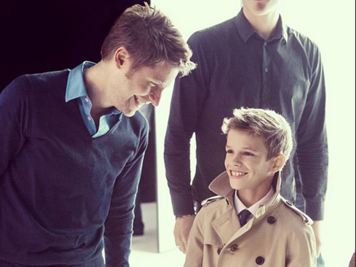 Romeo Beckham, the 10-year-old son of David and Victoria Beckham, stole the show as the new young face of Burberry