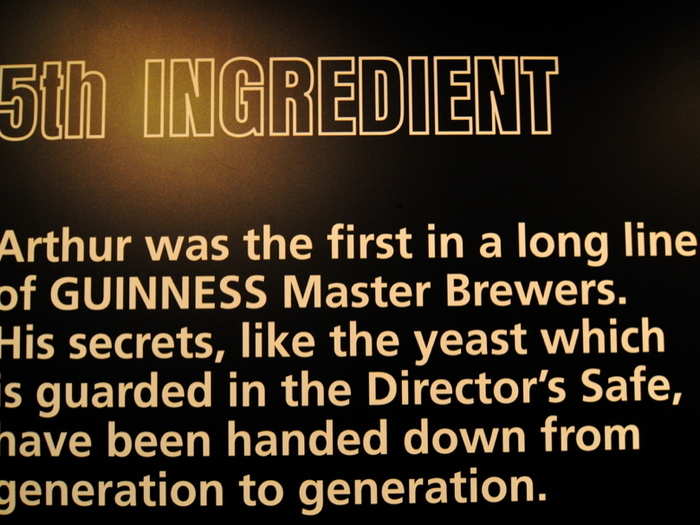 Brew masters are also important as brewing Guinness is an art form. (Part of the barley is roasted before brewing starts which gives the beer its signature dark color.)