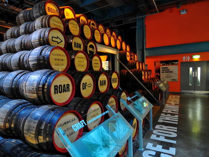 The museum also features a section on how Guinness was transported and preserved.