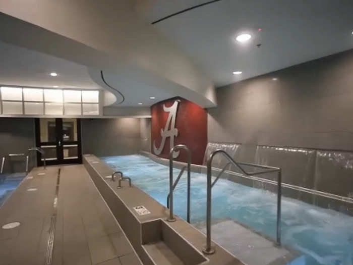 There are two 30-foot long "hot tubs" that are pretty much pools