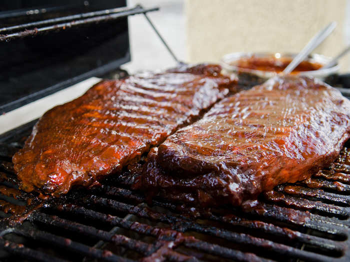 MISSOURI: Pick apart a saucy rack of ribs hot off a low-and-slow barbecue smoker in Kansas City.