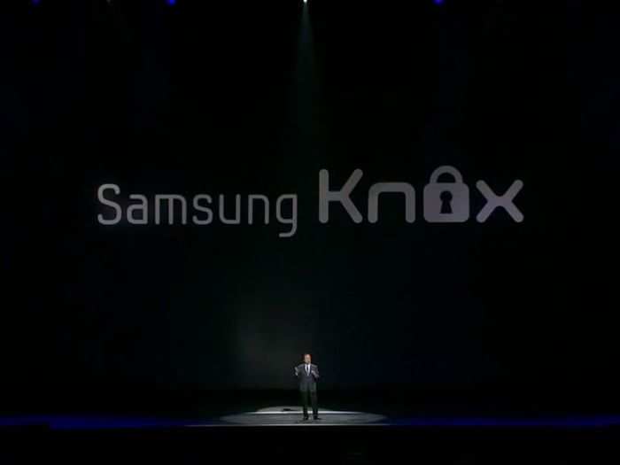 "Samsung Knox" which lets you have one phone for work and personal use.