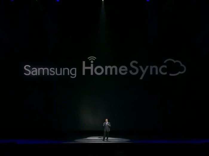 "Home sync" is a gadget at home to store all your photos.