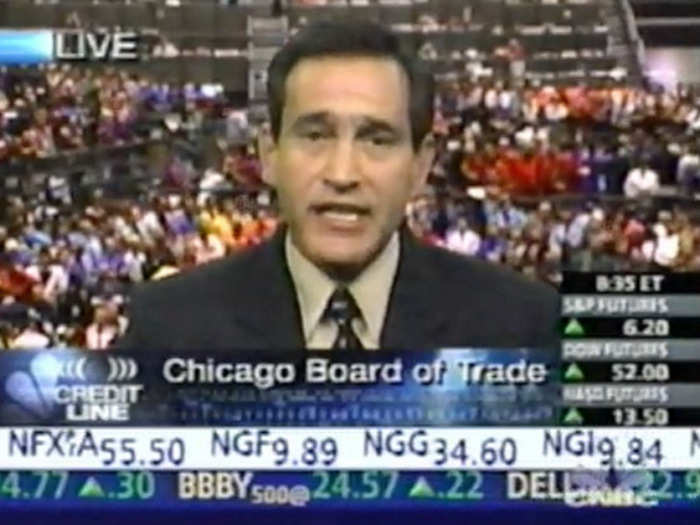 THEN:  Check out this younger Rick Santelli reporting from the CBOT floor in 2001.