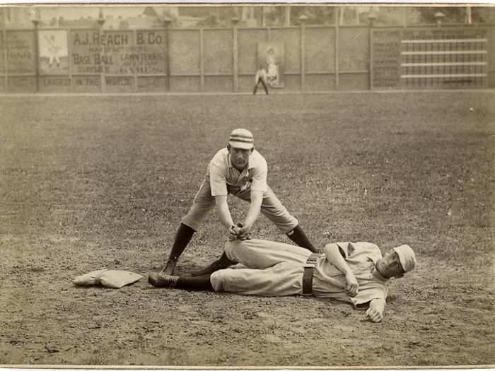 Charlie Bastian and Denny Lyons (unknown)