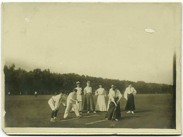 BONUS: Boys and girls playing cricket (date unknown)