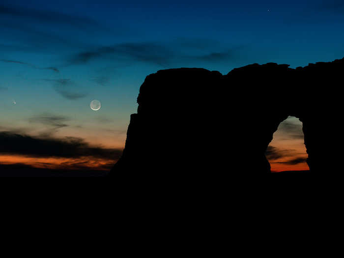 Photographer Scott Ackerman got this beautiful shot at Monument Rocks in Northwest Kansas, on March 12.