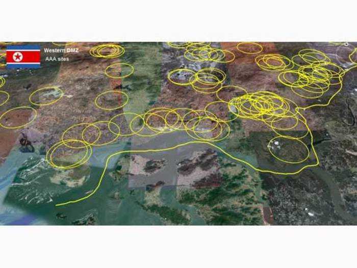 Meanwhile, NK has interlocking lines of anti aircraft guns