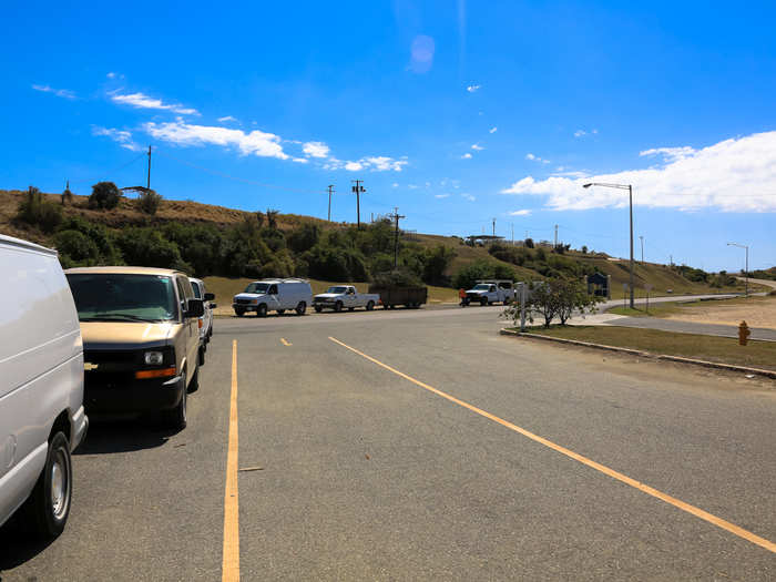 The line for the ferry gets long. The civilian contractors come up with ways to ensure they don