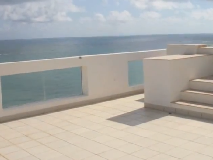 There are also oceanside terraces on each floor of the penthouse.