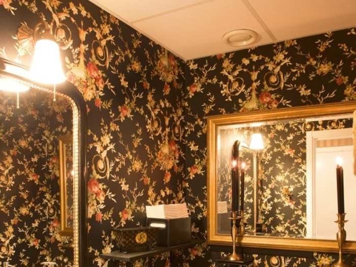 A ladies bathroom.